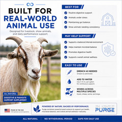 Purge – Natural wormer / coccidia tx for cattle, goats, sheep, pigs, cats & dogs