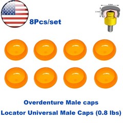 US 8Pcs Dental Overdenture Retention Caps For Implant Locator Abutment Inserts