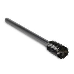 BHA Long Tungsten Carbide Burr Rotary File, Double Cut – 6 inch x 1/4 inch Shank