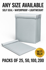 ANY SIZE POLY BUBBLE MAILERS SHIPPING MAILING PADDED BAGS MAILER ENVELOPES SELF