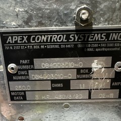 Apex Braking Resistor 250 Ohms 3hp 460/3/60 DB4003C10-0