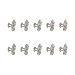 10Pcs/Pack Dental Orthodontic Lingual Buttons Bondable Elliptical Mesh Base