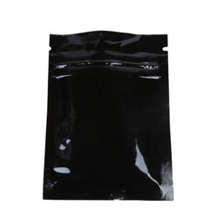 100 Flat Clear/Black Poly Reclosable QuickQlick™ Bags 6.5x9cm (2.5×3.5″)