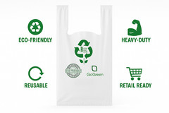 Clear Plastic T-Shirt Grocery Bags 4 Mil Heavy Duty Reusable 1/6 21×6.5×11.5