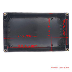 Power Junction Box – Black Electrical Project Case, 7.87″x4.72″x2.95
