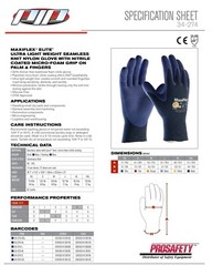 12- MaxiFlex THIN LIGHWEIGHT Nitrile Grip Palm Coated PROTECTIVE WORK GLOVES SML