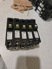 Lor of 5 Square D HOM115PCAFI Homeline – Arc Fault (AFCI) Circuit Breaker