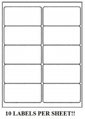 10000 Premium 2″ x 4″ Self Adhesive Address Labels 10 per sheet * 10 up*