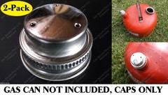 2pk 1-1/2″ Vented Metal Gas Can Cap w/ Cardboard Liner Eagle Briggs Stratton Lid