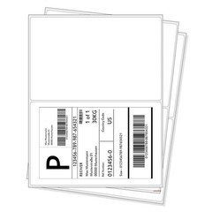 Shipping Labels 8.5×5.5 Half Sheet Self Adhesive 2 Per Sheet for Inkjet & Laser