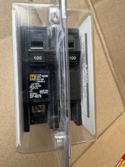Square D HOM2100C 100A 2P Circuit Breaker 100 Amp 2 Pole Homeline HOM