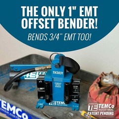 TEMCo Industrial TH3031 1″ & 3/4″ Conduit Offset Bender