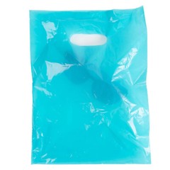 Plastic Bags 1000 Blue Shopping Merchandise Die Cut Handles 9 x 12″ Diecut