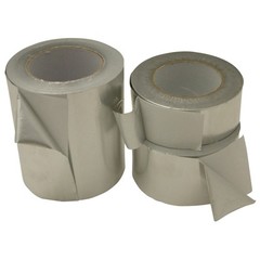 JVCC Economy Aluminum Foil Tape [1.2 mil Linered] (AF12): 4 in. x 50 yds. (Silve