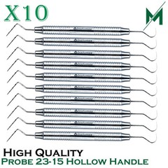 Dental Perio Explorer 23 Probe UNC 15 Hallow Handle Color Marking Double Ended