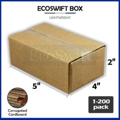 1-200 5x4x2 “EcoSwift” Cardboard Packing Mailing Shipping Corrugated Box Cartons