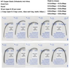 Orthodontic Arch Wire Niti Stainless Steel Round Rectangular Ovoid Natural Form