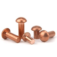 Solid Copper Dome Head / Round Head Rivets DIN 660 – 1/16″ 1/8″ 3/16″ 1/4″ 1/3″