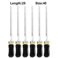 Sky Choice K-Files – 25 mm Length, Size 40 Black with Rubber Stopper 6/Pkg