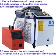 🔥Raycus 3000W Handheld Fiber Laser Welder Cutting Cleaning Machine 4 IN1 Double