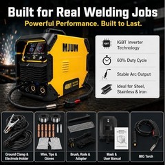 160A 4-in-1 Dual Voltage MIG Welder Flux Core TIG Stick Inverter