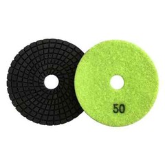 4″ Wet Polishing Pad Sets – #50 100 200 400 800 Grit w Rubber Backer