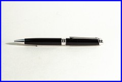 Caran D’Ache Ballpoint Pen in Black & Silver with New Refill