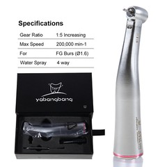Dental 1:5 Increasing Handpiece Contra Angle LED Fit KAVO NSK Electric Motor CE
