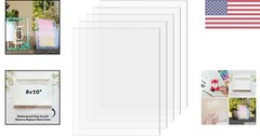 Clear Cast Plexiglass 8×10 Acrylic Sheet – High-Clarity, Multipurpose – 5 Pack
