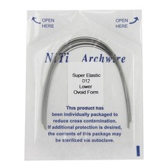 100Pcs Dental Orthodontic Arch Wire Super Elastic NiTi Round Ovoid Form 012-020
