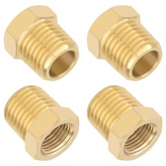 4pcs Heavy Duty 1/4 NPT Male Thread to 1/8 NPT Female Thread Brass Reducer