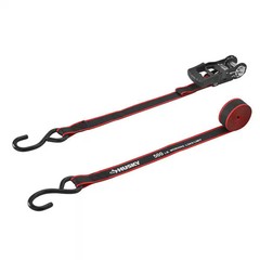 Husky 12 ft. x 1 in. Ratchet Tie-Down Straps with S-Hook (4-Pack)