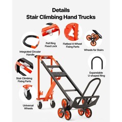 Uimoso 3-in-1 Folding Stair Climbing Cart with 770 lbs Capacity