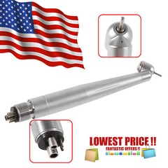 Dental 45 Degree Angle High Speed Handpiece Push Button Spray 4Hole 45° Turbine