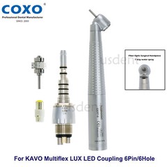 COXO Dental 45° LED High Speed Fiber Optic Handpiece Turbine MULTiflex Coupling