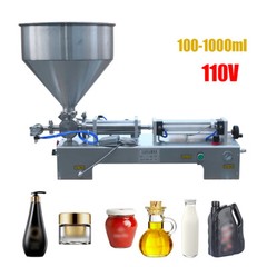 100-1000ml Paste Liquid Piston Filler Heating Filling Machine Single Nozzle 110V