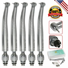 1-5 Dental Standard Turbine High Speed Handpiece and 4Hole Quick Coupler Swivel