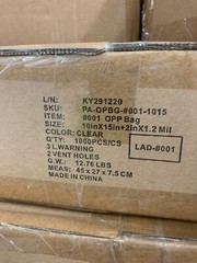 1000 10″x15″ 1.2mil Resealable Clear Poly Bag
