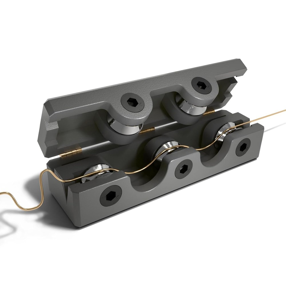 Y-II Wire Straightener Tool with 5 Bearings – Flip-Top Design for Jewelry Maki