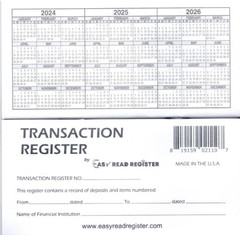 12 Check Registers for Personal Checkbook – Made in the USA – Checkbook Ledger T