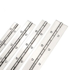 Piano Hinge with Holes in Stainless, Steel, or Aluminum 1,2,3,4,5,6,7,8 ft