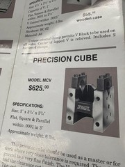 HERMANN SCHMIDT MCV CUBE ~ Master reference 3″ x 3-1/4″ x 3-3/4″ V block