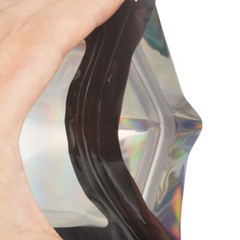 400 pcs Holographic Mylar Foil Bags Smell Proof Resealable Zip Lock Pouch Black