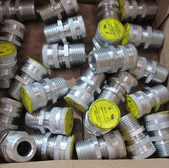 25-PACK APPLETON APP CG-3150 1/2″ ALUMINUM STRAIGHT CORD CONNECTORS .312-.437