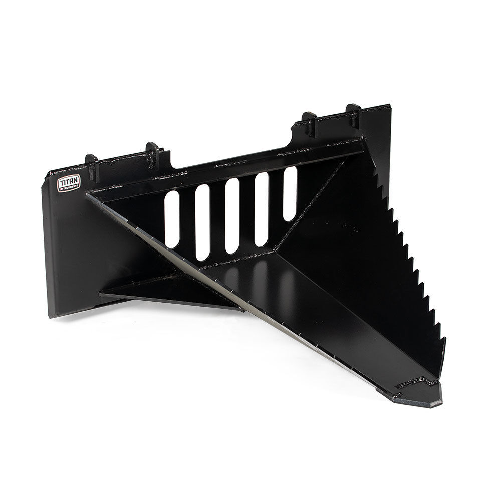 Titan Attachments Economy Series Stump Bucket Tree Scoop V2, Skid Steer Quick Ta