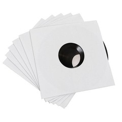 50 – Pack White Paper Vinyl 45 RPM Record Inner Sleeves 7-Inch LP Album