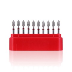 10Pcs Dental Diamond Burs FG Football #368-023F Fine Red DEFEND Friction Grip