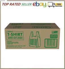 Small T-Shirt Carry-Out Bags, 7″ x 5″ x 15″ (2000 ct.)
