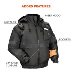 unisex adult Non-certified Hi-vis – Non Certified Hi Vis Bomber Jacket Quilte…