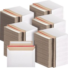 25-1000pcs 6.5 x 4.5 White RIGID PHOTO SHIPPING FLATS CARDBOARD ENVELOPE MAILERS